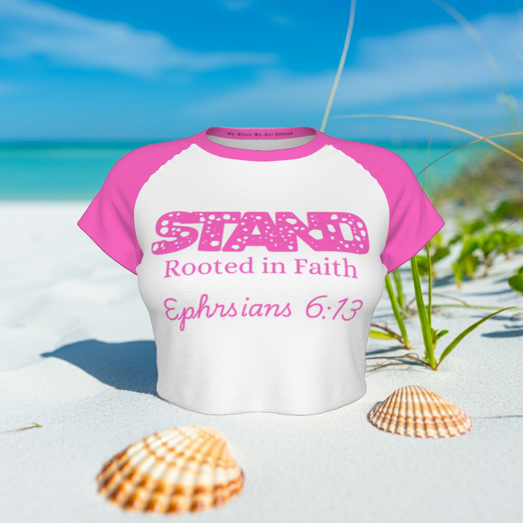 "STAND" Rooted in Faith Cropped Tee – Ephesians 6:13