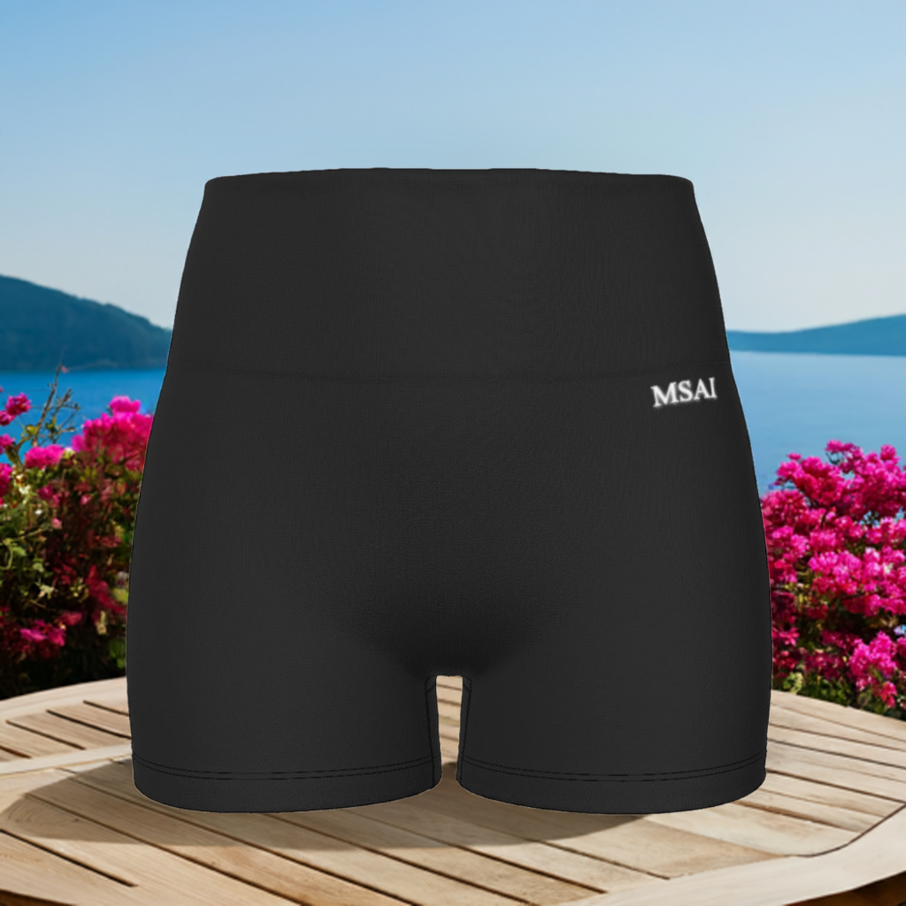 Black MSAI Ultra-Short Yoga Shorts