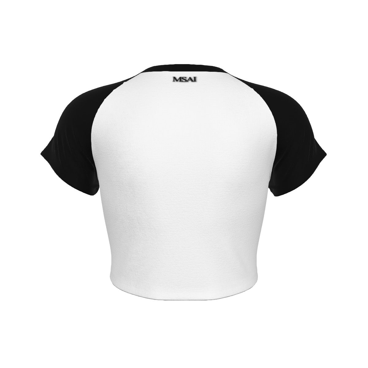 Black & White Raglan Cropped T-shirt