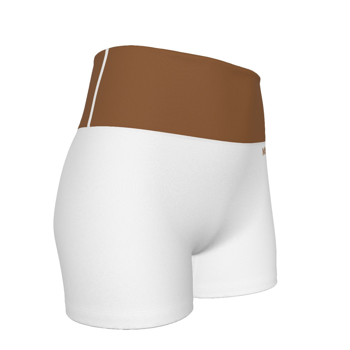 Brown MSAI Ultra-Short Yoga Shorts