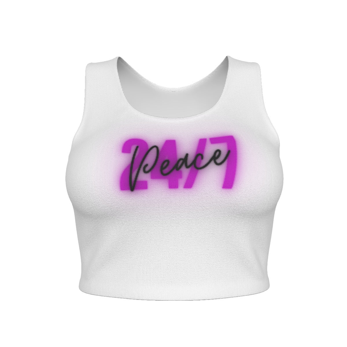 Peace 24/7 Sports Crop Tank Top