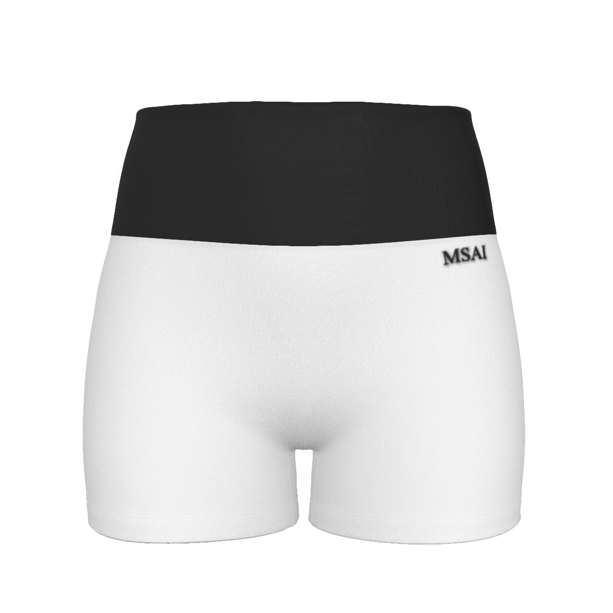 Black & White MSAI Ultra-Short Yoga Shorts