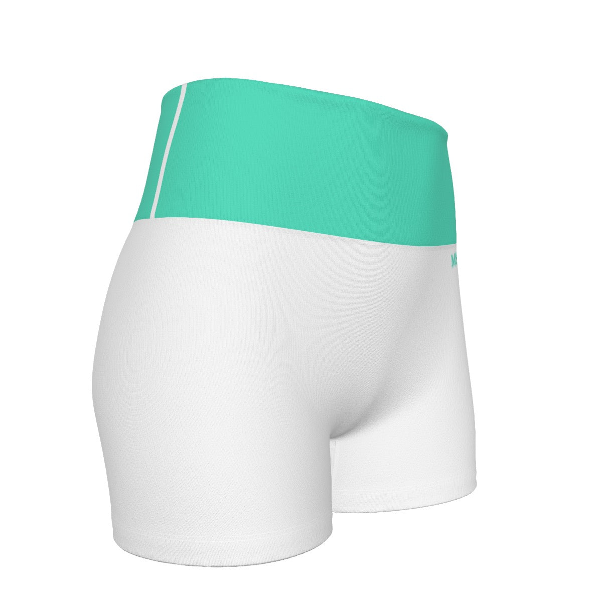 Blue & White Ultra-Short Yoga Shorts