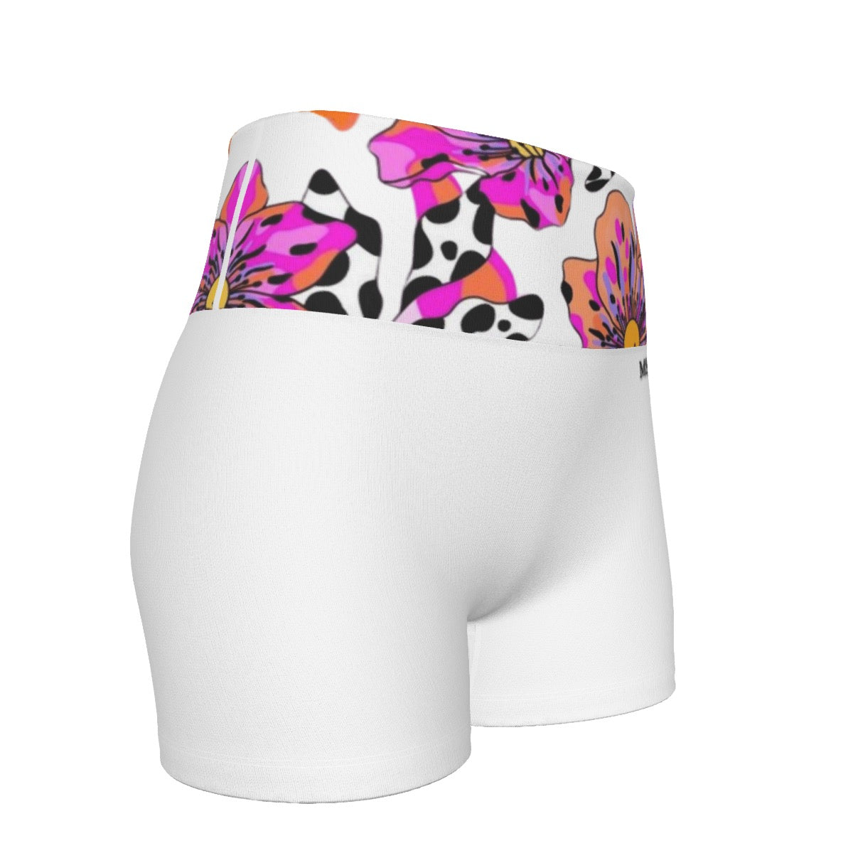 Floral Bliss – Pink, Purple & Orange Ultra-Short Yoga Shorts