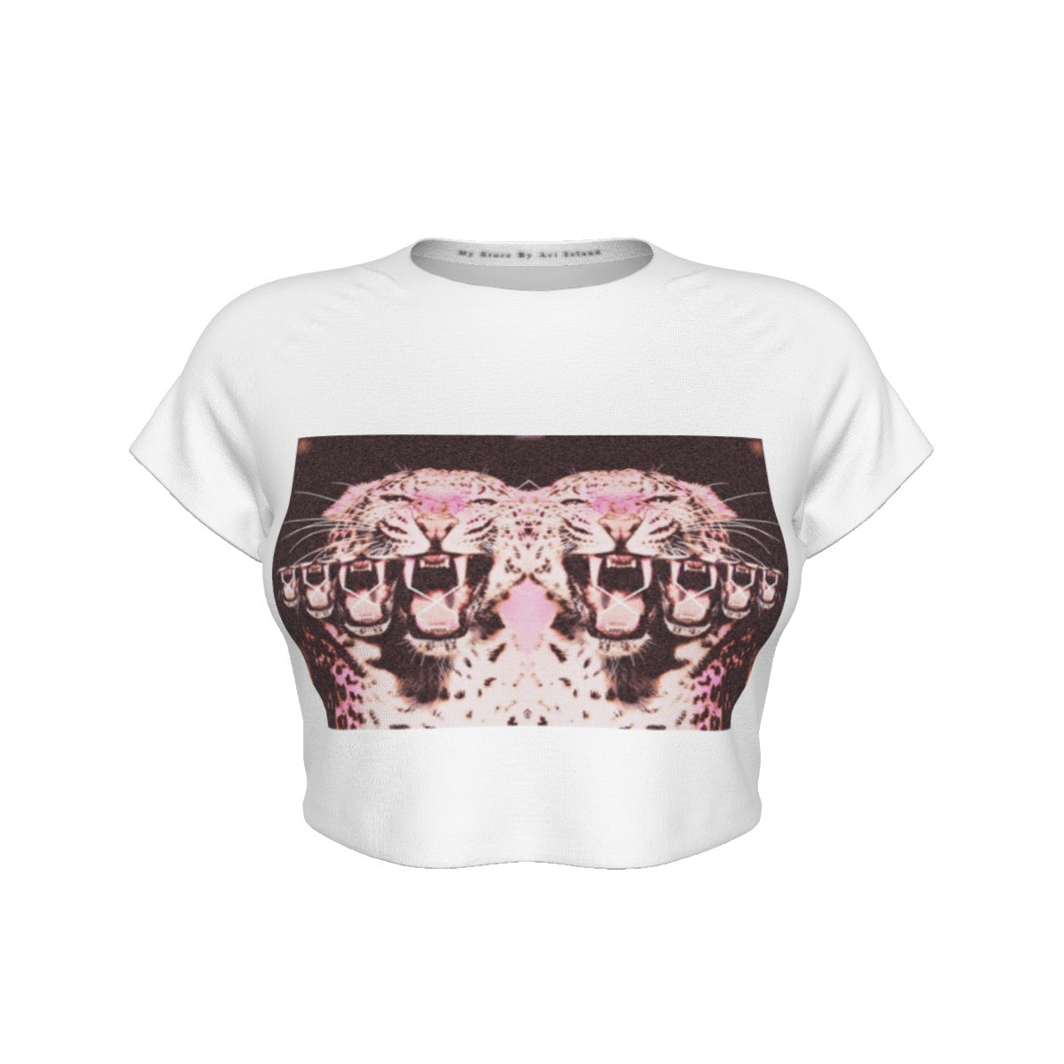 Fierce Roar White Raglan Cropped T-shirt