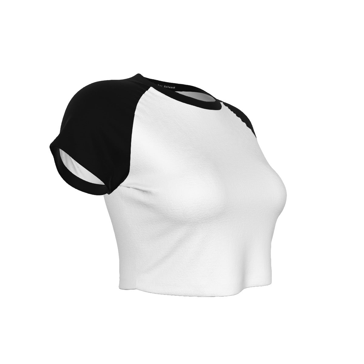 Black & White Raglan Cropped T-shirt