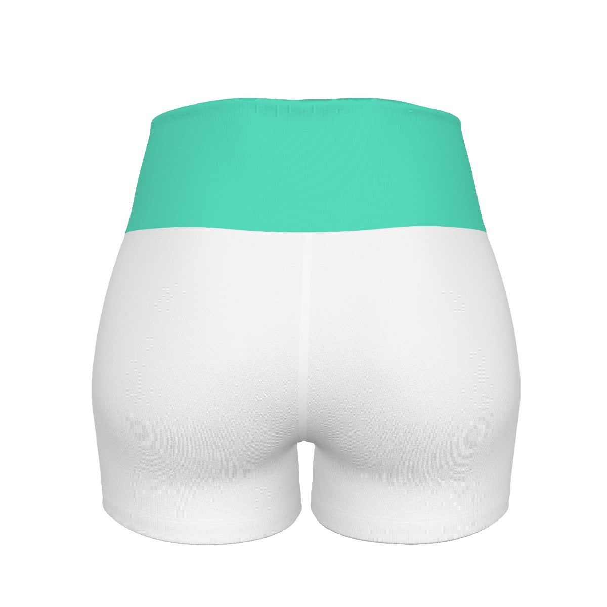 Blue & White Ultra-Short Yoga Shorts