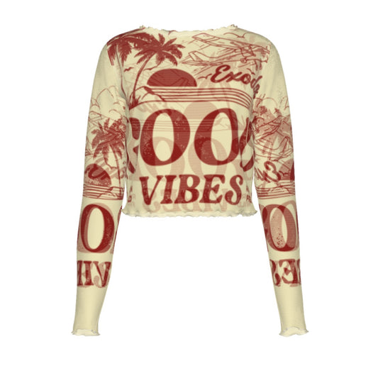 Mesh Long Sleeve - “Good Vibes” Design
