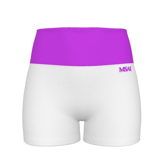 Peace 24/7 Ultra-Short Yoga Shorts - Purple