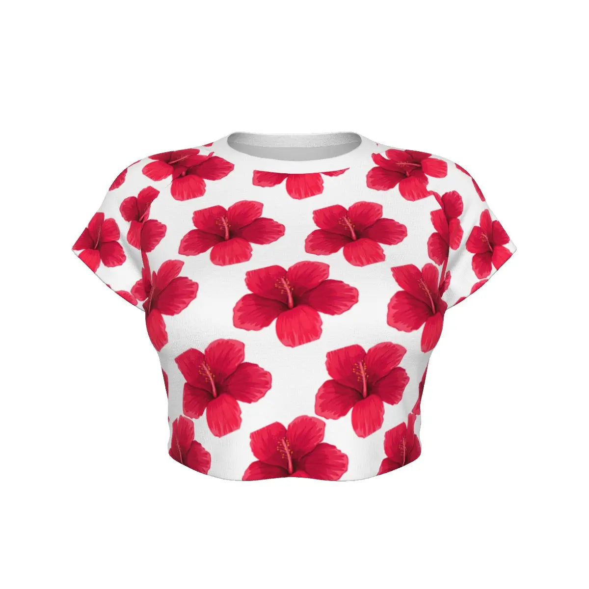 Belvedere Hawaiian Floral Raglan Cropped T-Shirt My Store By Ari Island