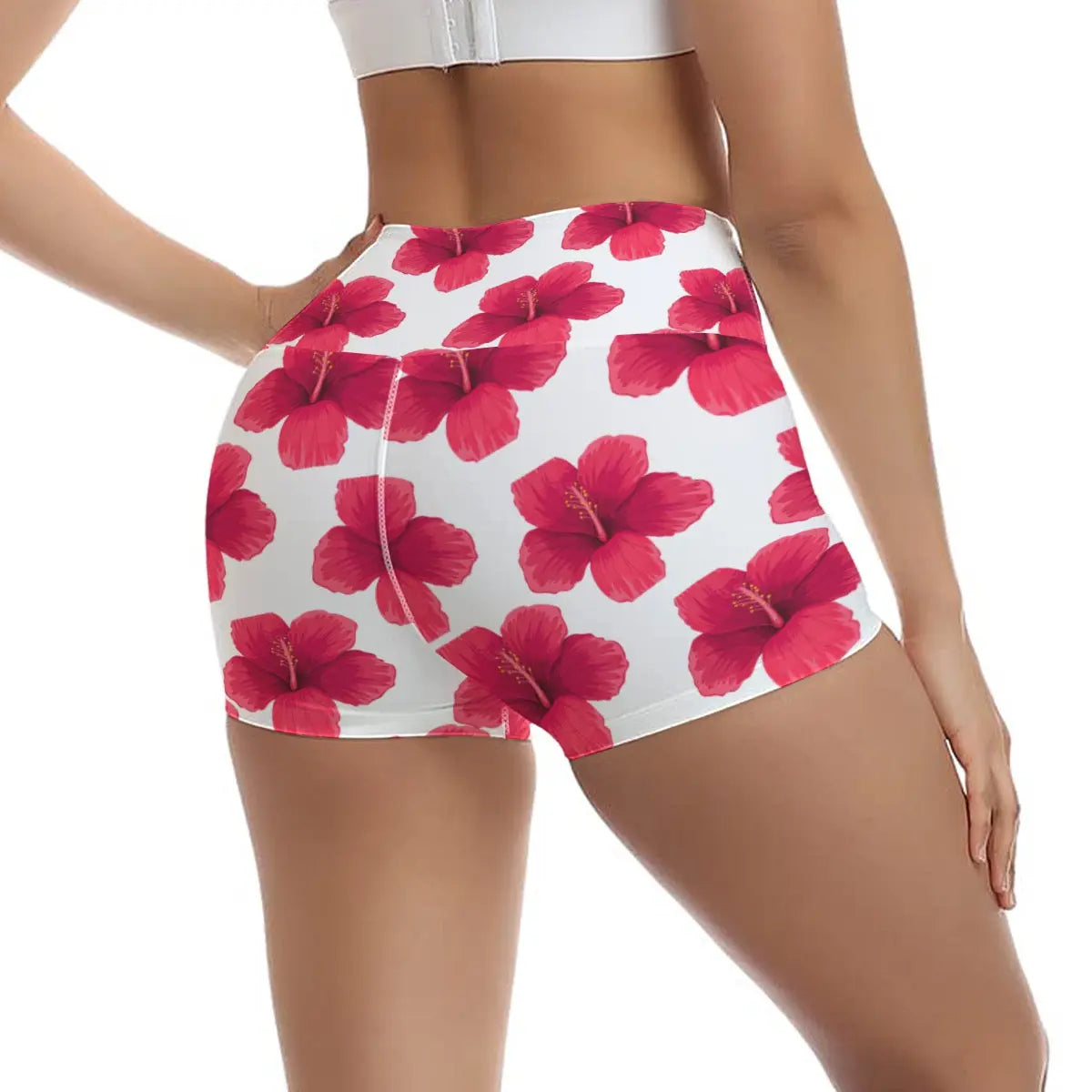 Belvedere Hawaiian Floral Ultra-Short Yoga Shorts My Store By Ari Island