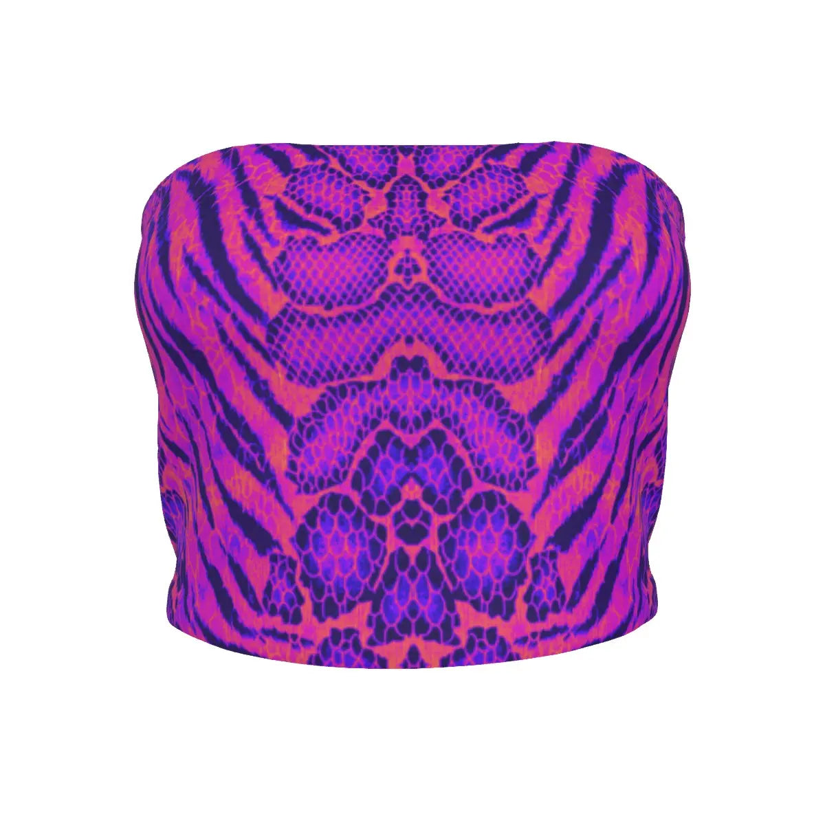 Outrun Tiger Skin All-Over Design Tube Top My Store By Ari Island