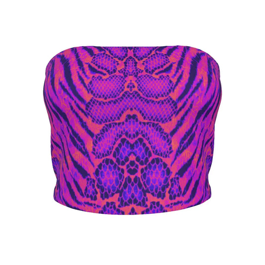 Outrun Tiger Skin All-Over Design Tube Top My Store By Ari Island