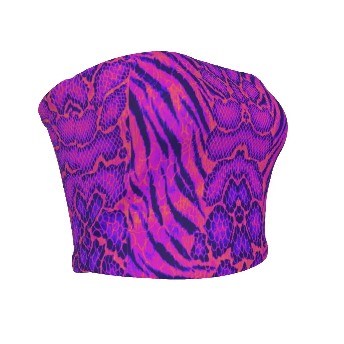 Outrun Tiger Skin All-Over Design Tube Top My Store By Ari Island