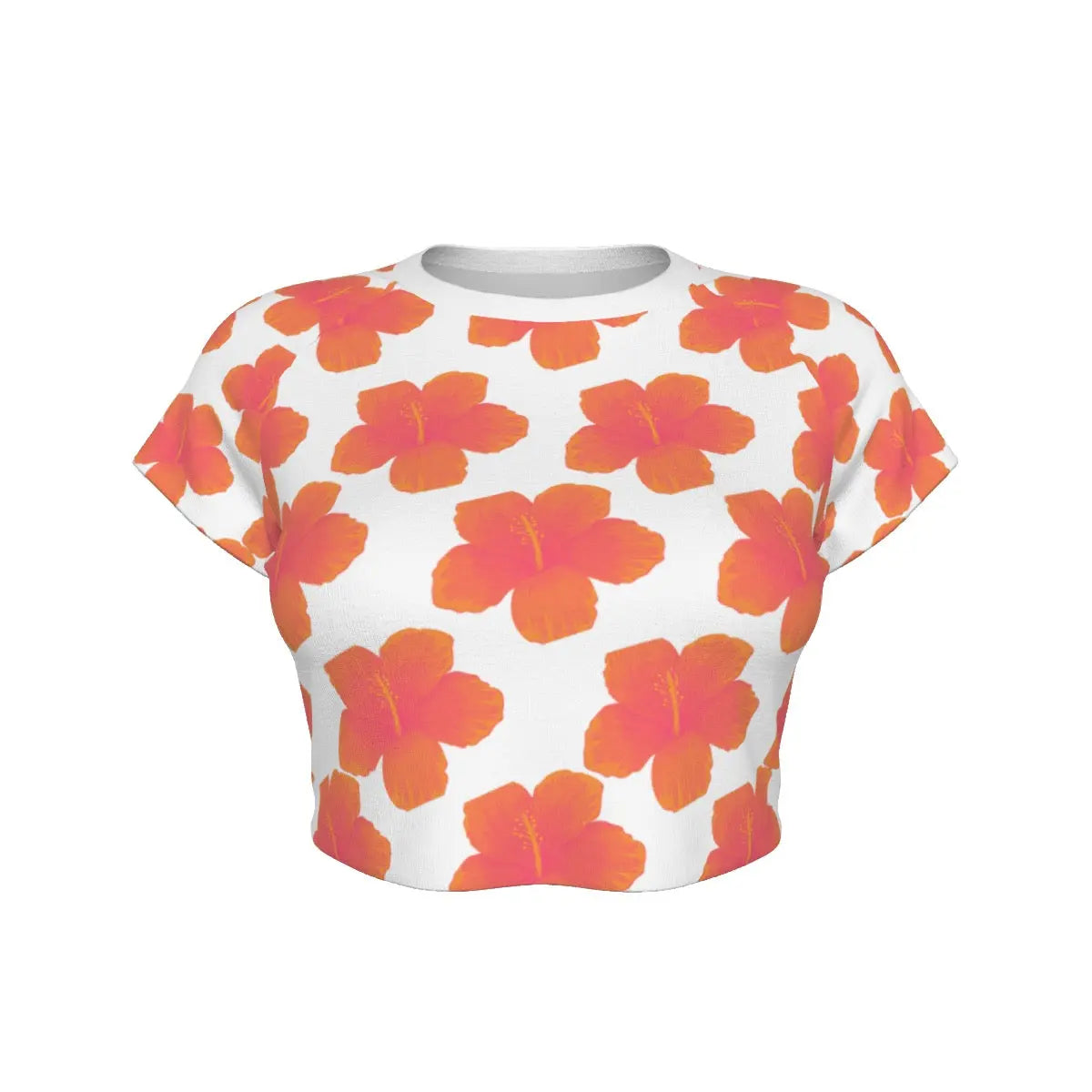 Pomelo Hawaiian Floral Raglan Cropped T-Shirt My Store By Ari Island