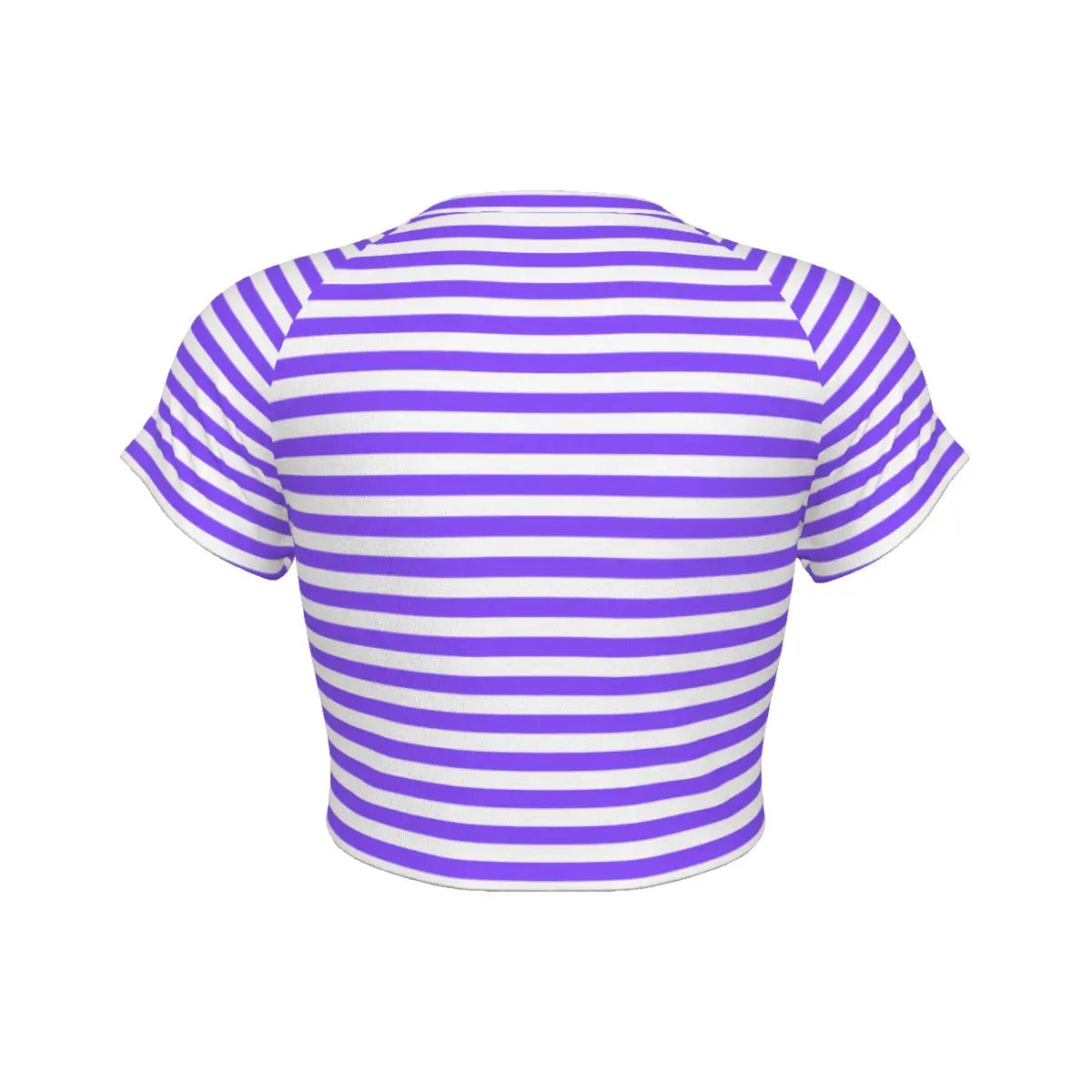 Purple Striped Raglan Cropped T-shirt My Store By Ari Island