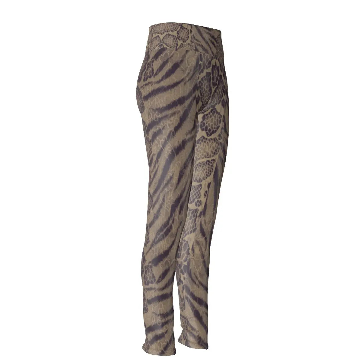 Sepia Tiger Skin All-Over Design Leggings My Store By Ari Island