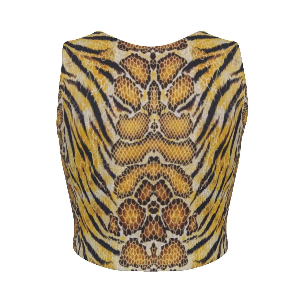 Tiger Skin All Over Design Wild Strength Sport Crop Tank Top My Store By Ari Island