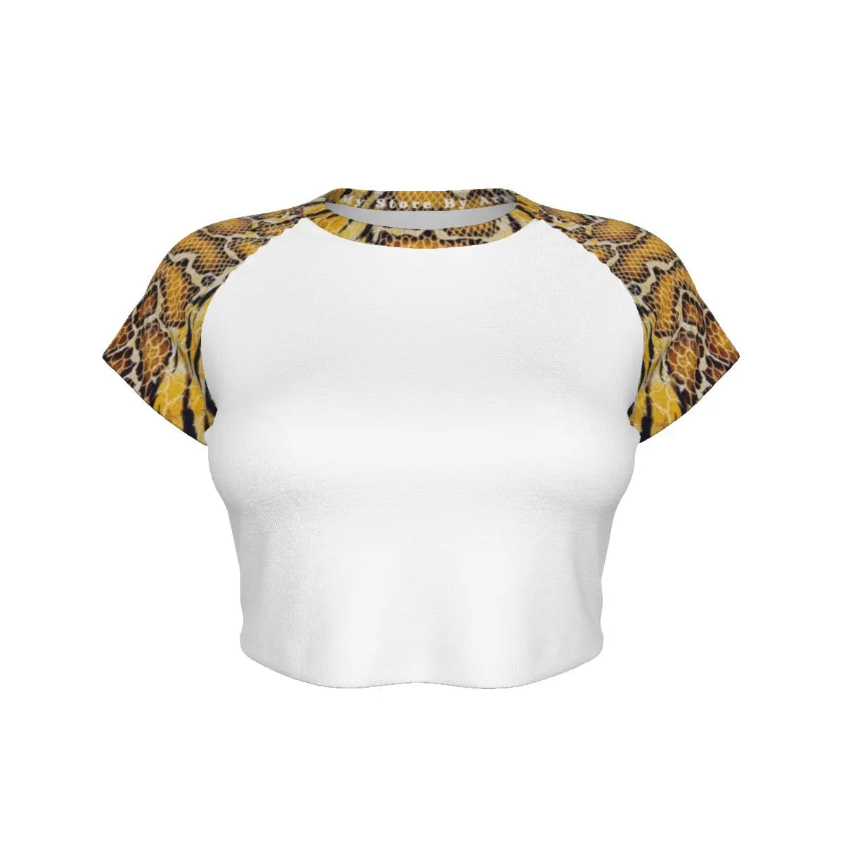 Tiger Skin-Design Raglan Copped Tee My Store By Ari Island