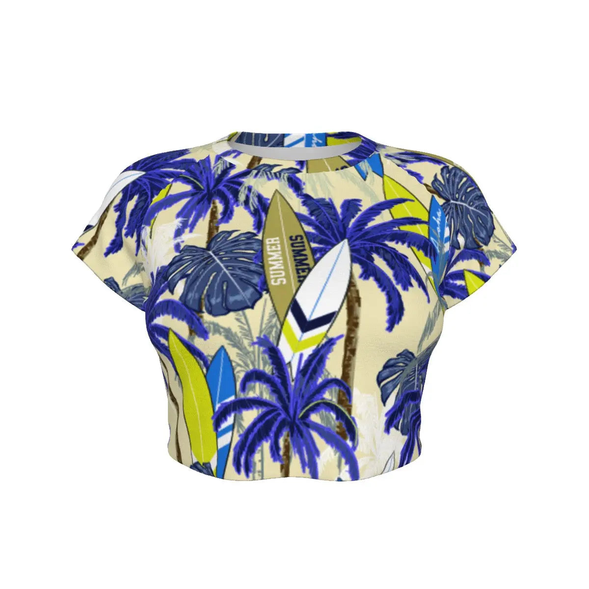 Tropical Breeze All-Over Raglan Cropped Tee My Store By Ari Island