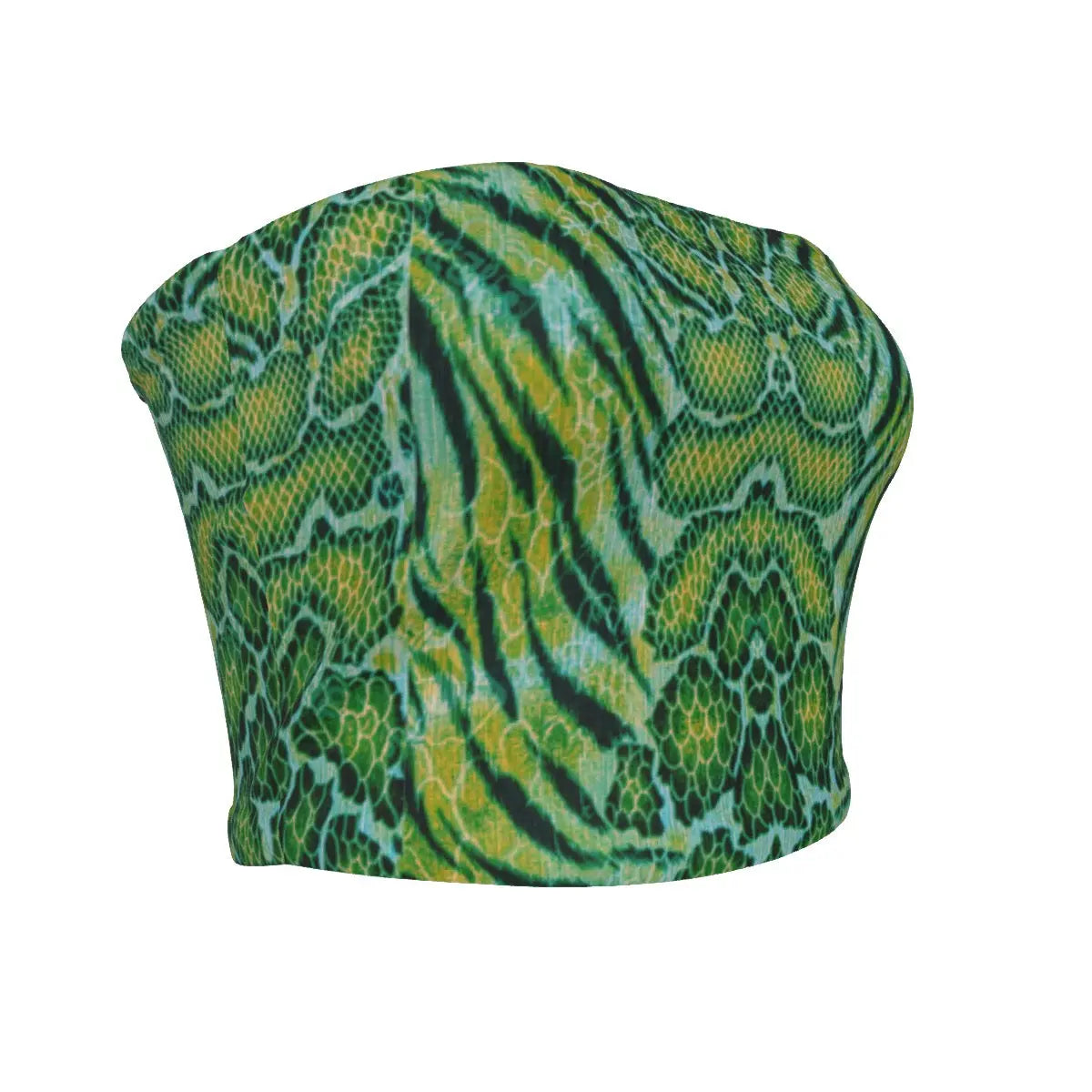 X-Pro Tiger Skin All Over Design Tube Top (Dark Green) My Store By Ari Island