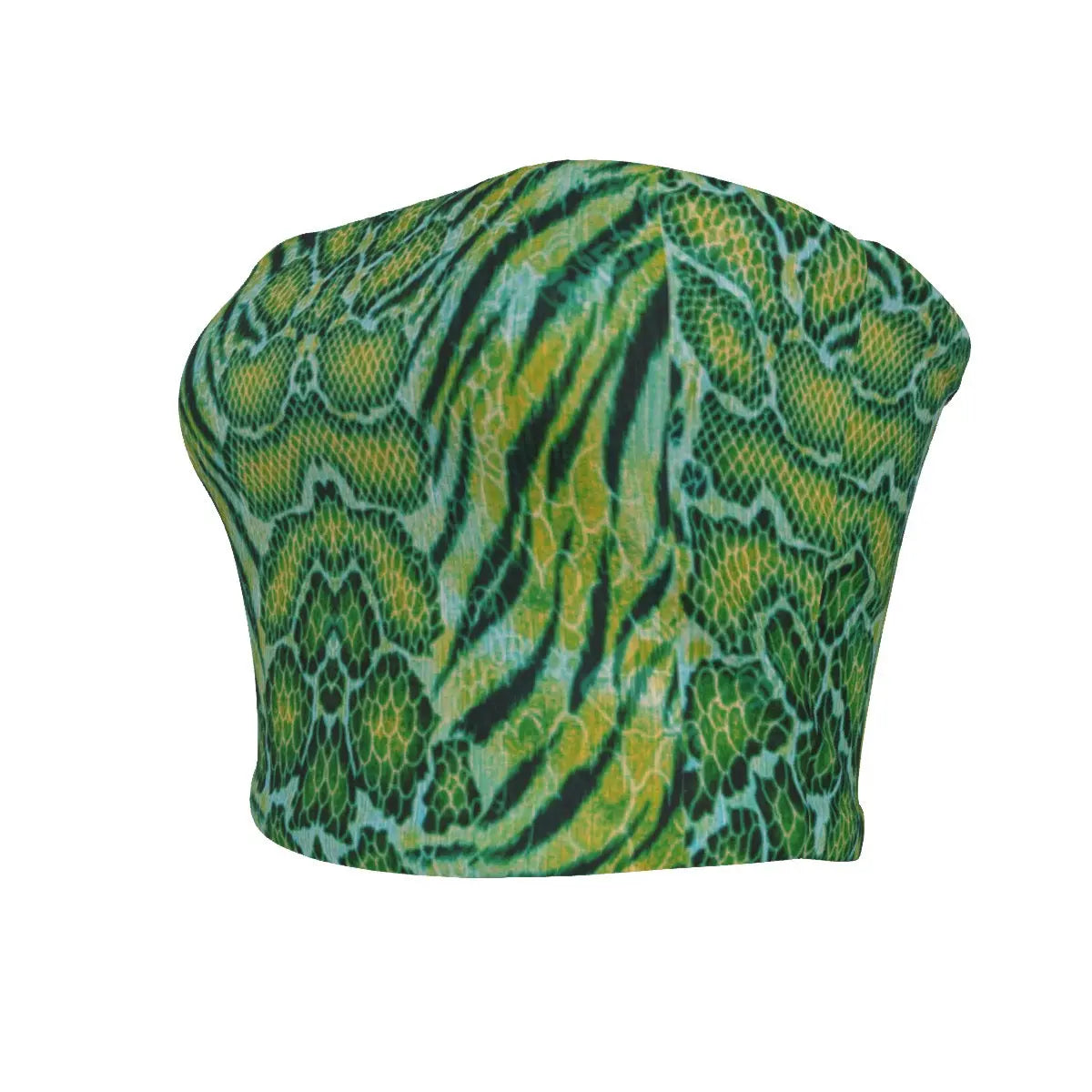 X-Pro Tiger Skin All Over Design Tube Top (Dark Green) My Store By Ari Island