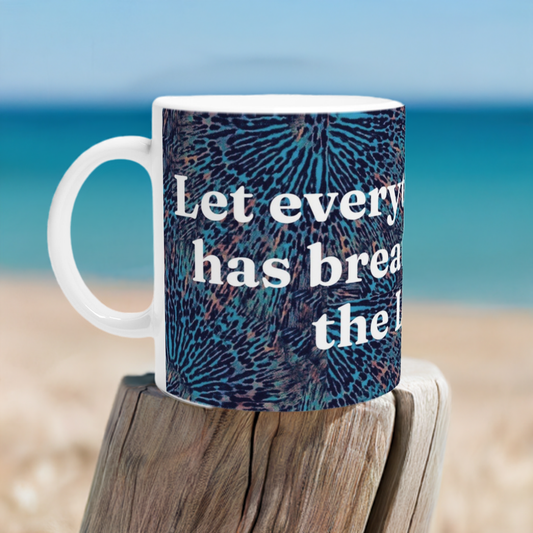 11oz Praise in Every Breath Fuchsia Zeal Mug - 11oz Ceramic Mug